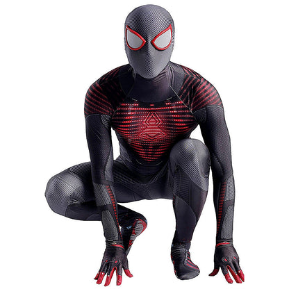 spider man ps5 miles morales variant suit jumpsuits kids adult halloween bodysuit