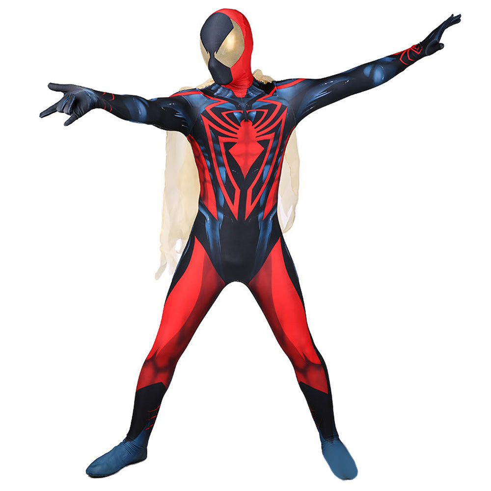 unlimited spider man jumpsuits with cloak costume kids adult halloween bodysuit