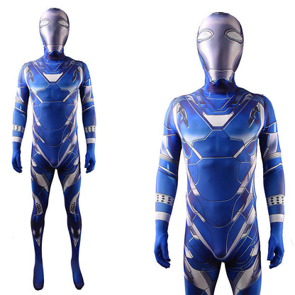 pepper potts rescue suit blue iron man jumpsuits costume kids adult bodysuit