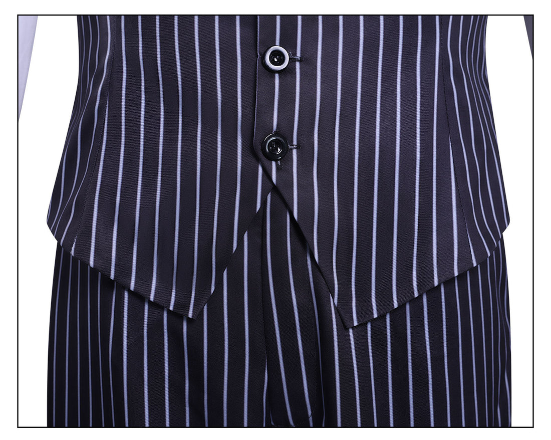 Wednesday 2 Gomez Addams Striped Suit Male Cosplay Costumes