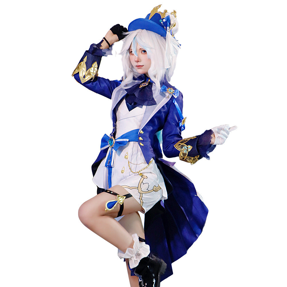 Genshin Impact White Furina Focalors Full Set Cosplay Costume