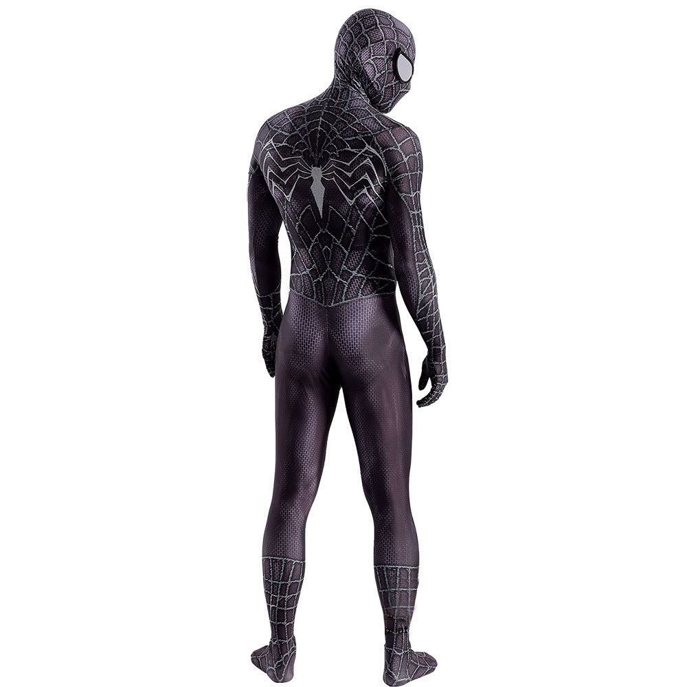 black venom symbiote spider man jumpsuits costume kids adult halloween bodysuit 1