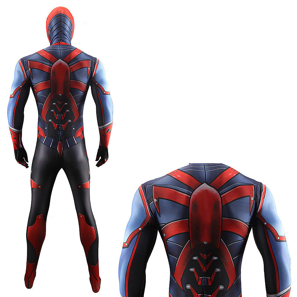 ps5 miles morales spider man jumpsuit cosplay costume kids adult halloween bodysuit