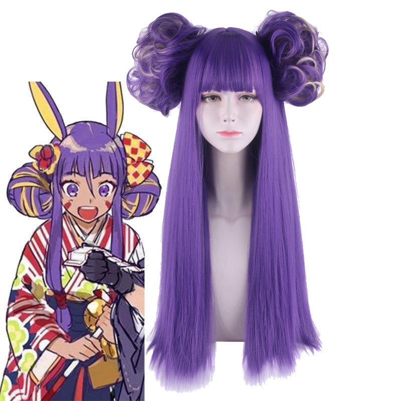 FGO Fate/Grand Order Nitocris Kimono Version Purple Cosplay Wigs - coscrew