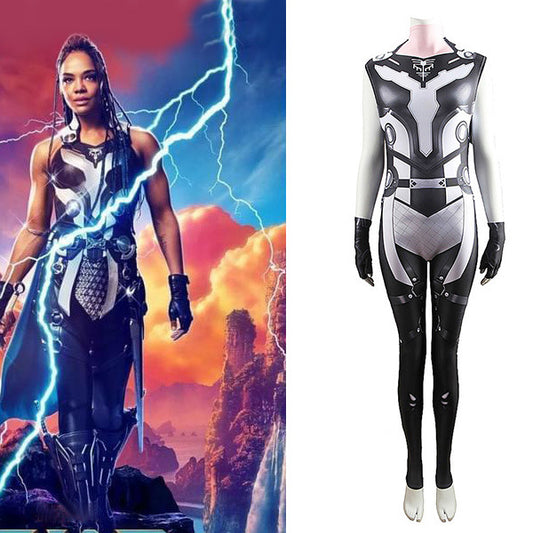 thor love and thunder valkyrie jumpsuit cosplay costume kids adult halloween bodysuit