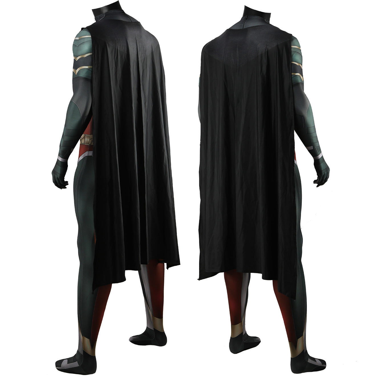 Halloween Teen Titans Robin Cosplay Neiman Marcus Jumpsuits With Cape Outfit  From Cosplay0any0made, $55.84