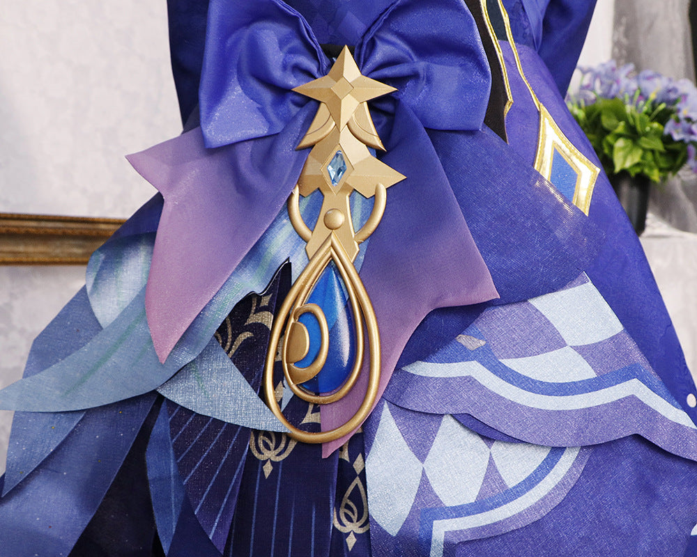 Genshin Impact Black Furina Focalors Full Set Cosplay Costume