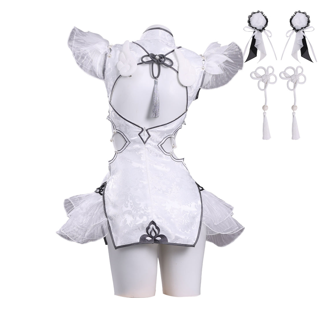 Naraka: Bladepoint Ziping Yin White Cheongsam Cosplay Costumes