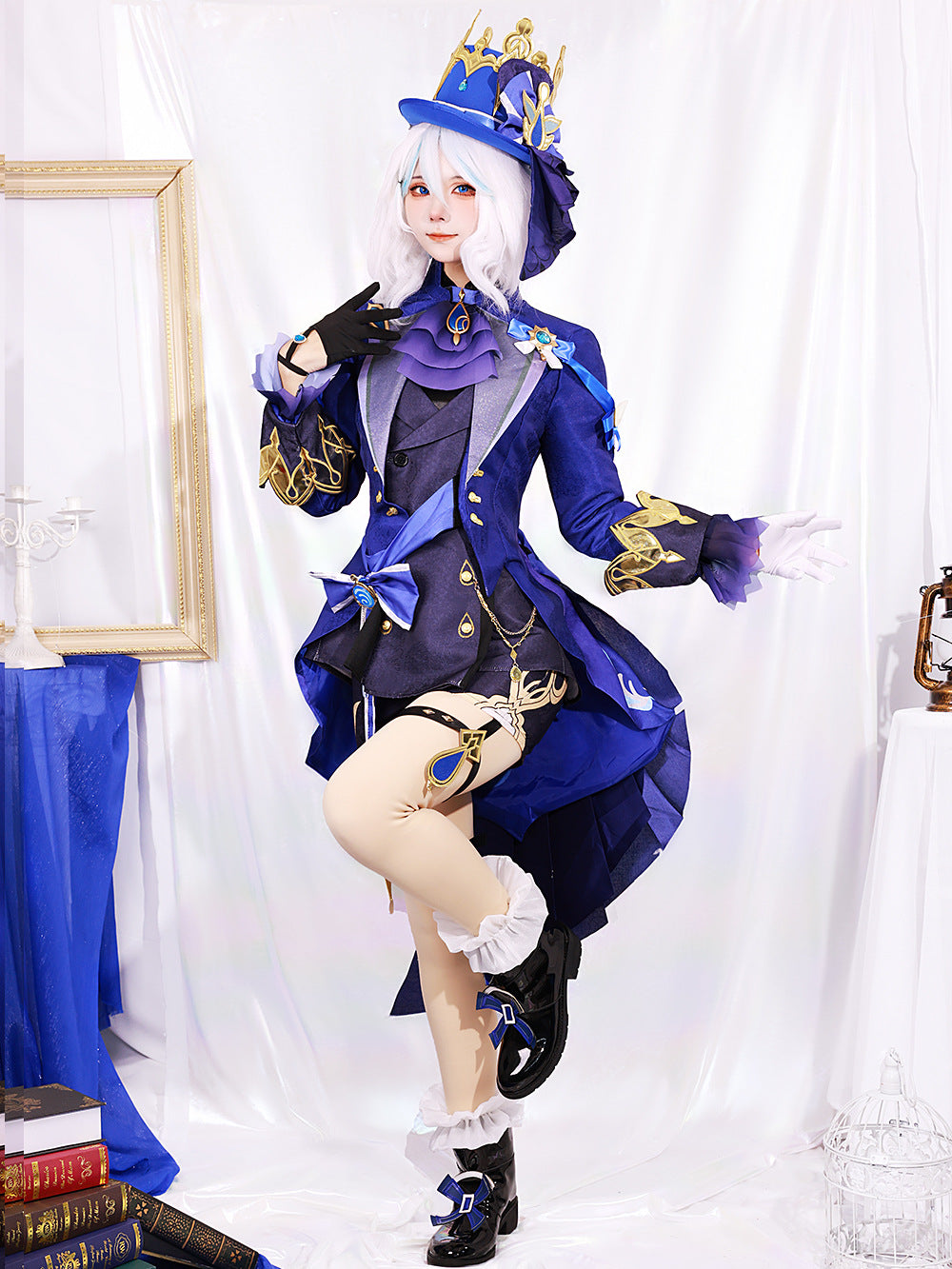 Genshin Impact Black Furina Focalors Full Set Cosplay Costume