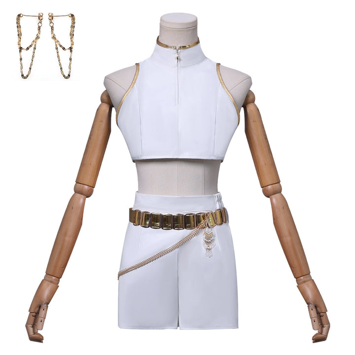 KPop Demon Hunters Rumi White Outfit Adult Kids Cosplay Costumes
