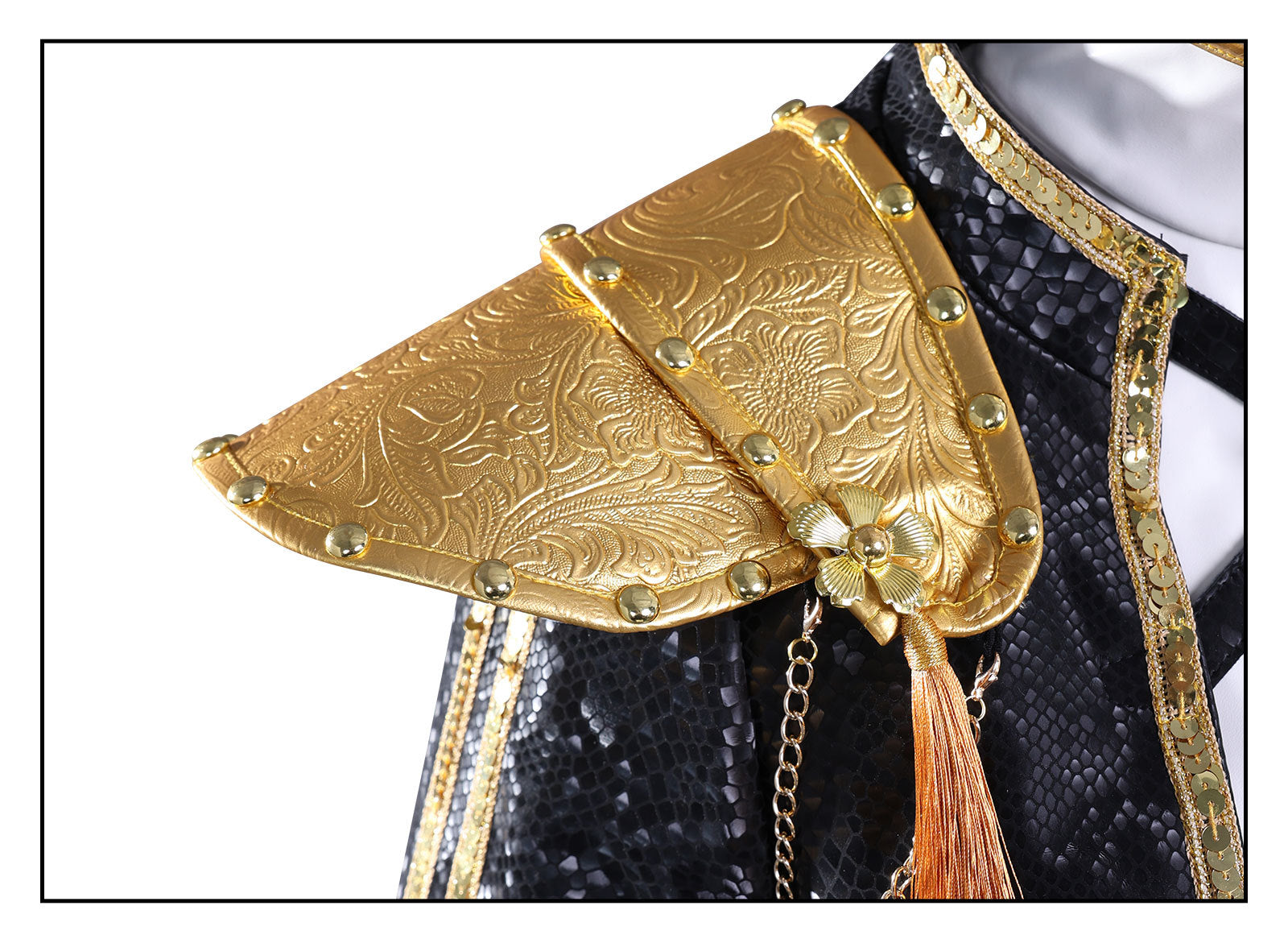 KPop Demon Hunters Rumi Black Gold Outfit Adult Kids Cosplay Costumes