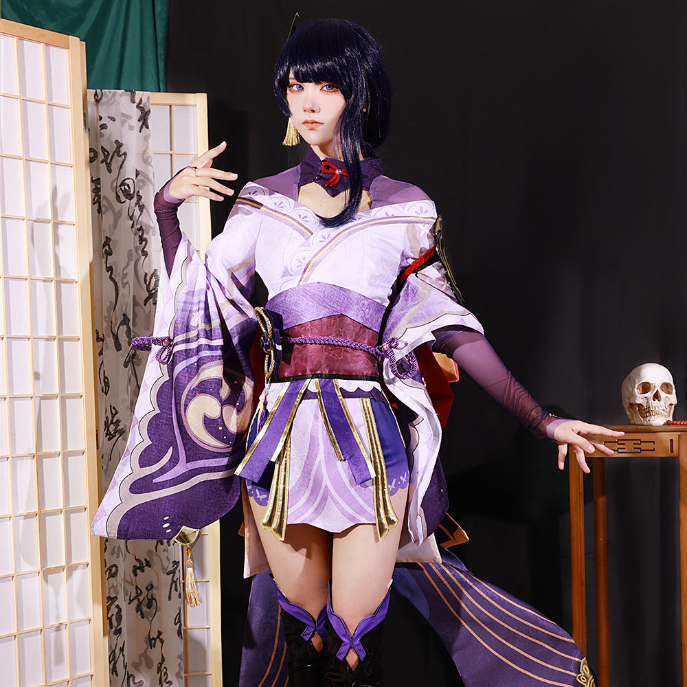 Genshin Impact Raiden Shogun Adult Full Set Cosplay Costume