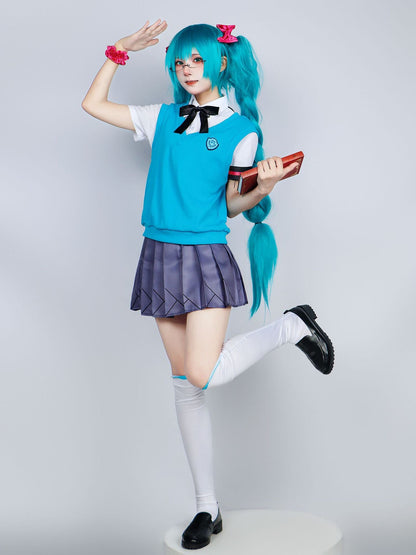 Hatsune Miku JK High School Uniform Full Set Cosplay Costume