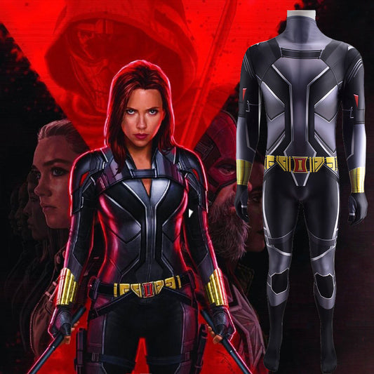 Movie Black Widow Jumpsuits Cosplay Costume Kids Adult Halloween Bodysuit