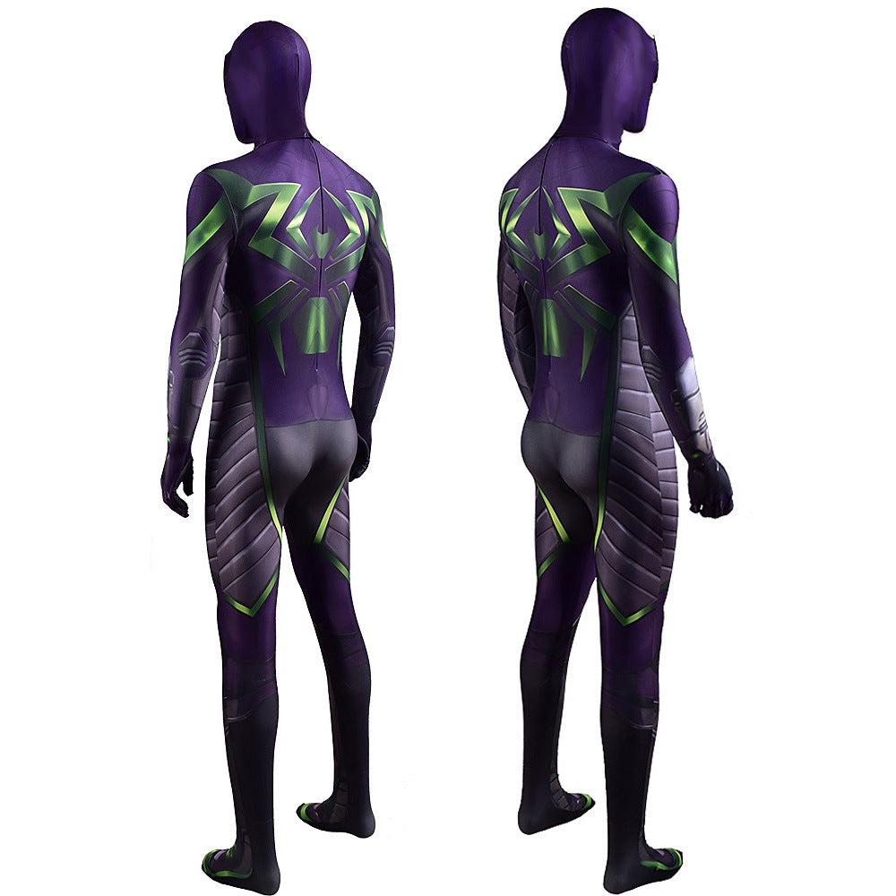 spider man miles morales purple reign jumpsuits costume kids adult bodysuit