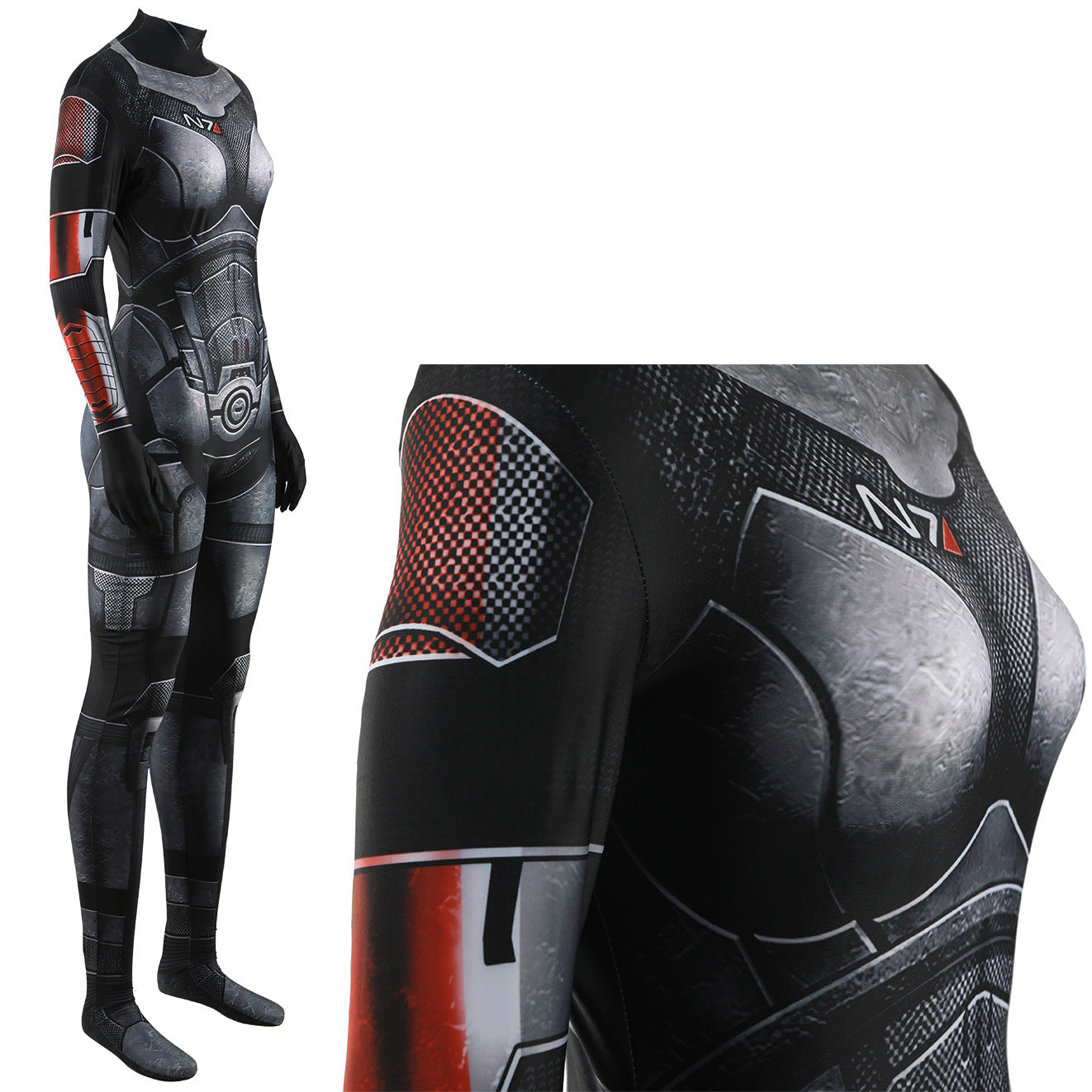 femshep shepard n7 armor jumpsuits cosplay costume kids adult halloween bodysuit
