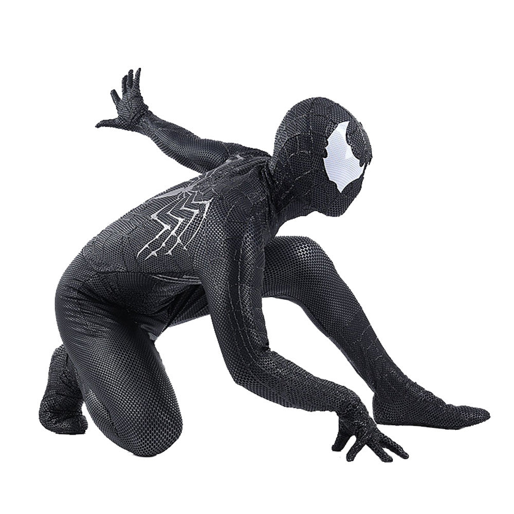 black venom spider man new jumpsuits cosplay costume kids adult halloween bodysuit