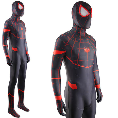 Miles Morales Homecoming Spider-man Jumpsuits Kids Adult Halloween Bodysuit - coscrew