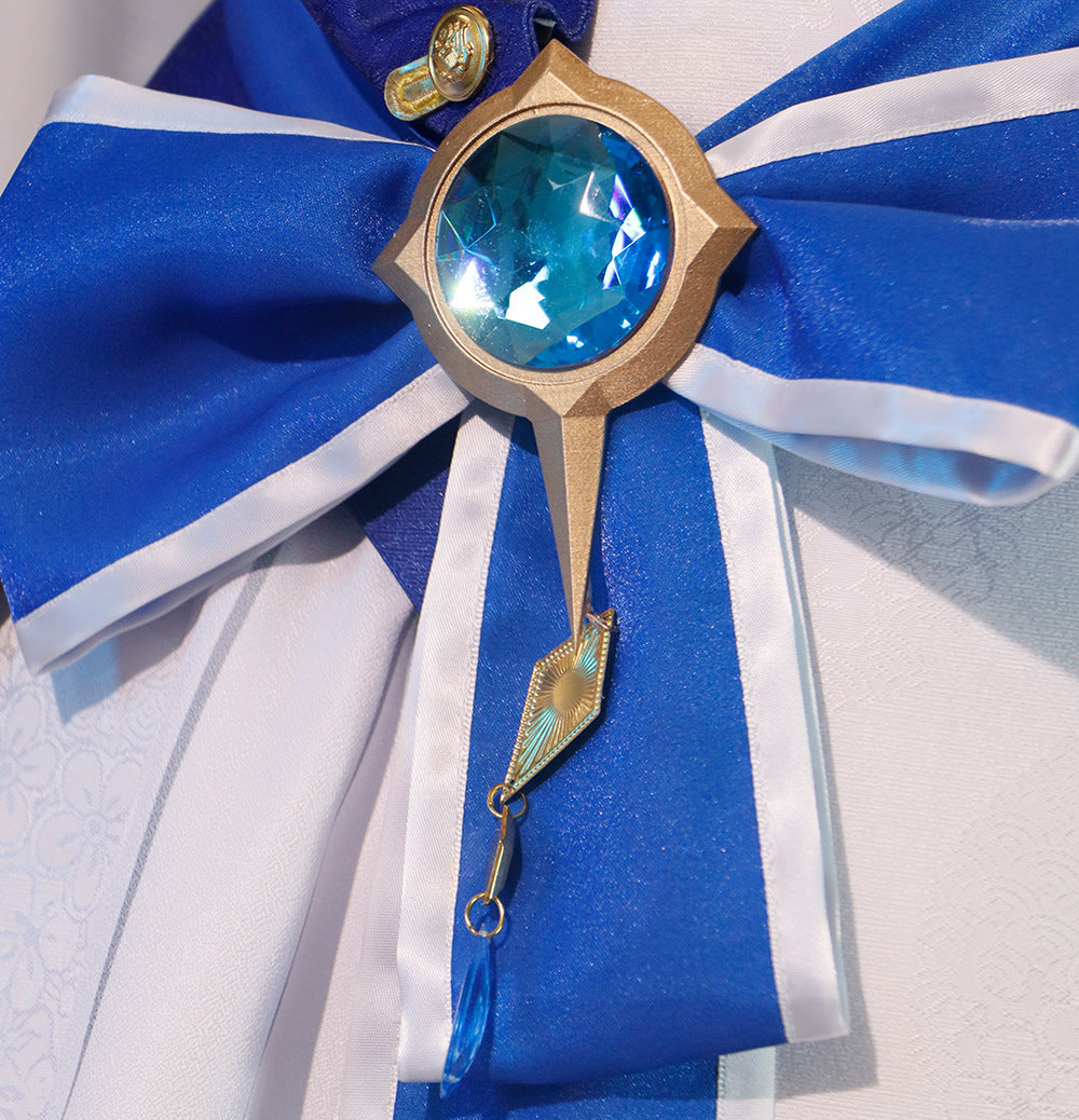 Genshin Impact White Furina Focalors Full Set Cosplay Costume