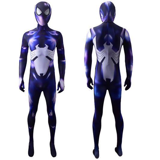 venom spider man symbiote purple jumpsuits costume kids adult halloween bodysuit