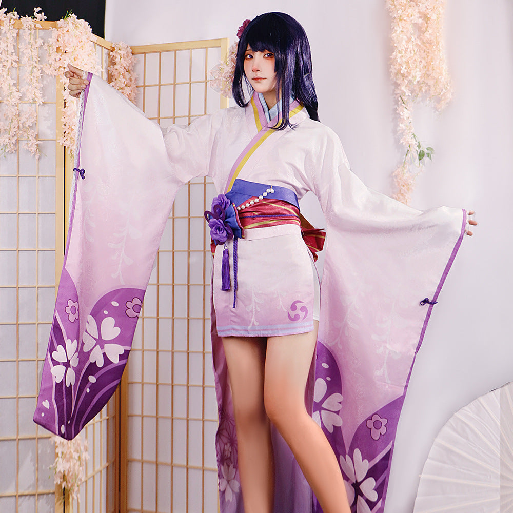 Genshin Impact Baal Raiden Makoto Kimono Cosplay Costume