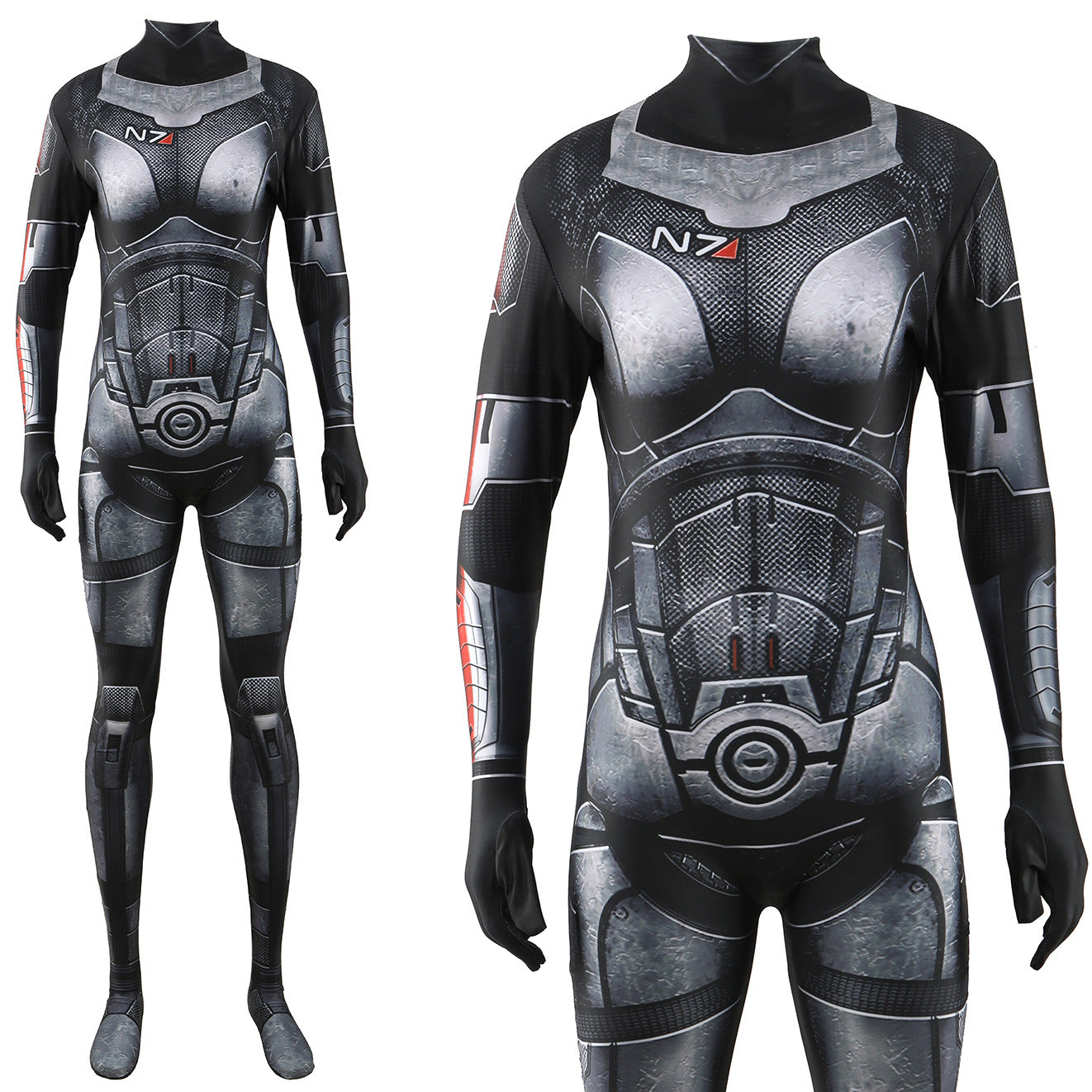 femshep shepard n7 armor jumpsuits cosplay costume kids adult halloween bodysuit