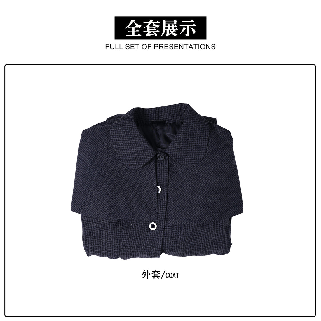 Wednesday 2 Addams Adult and Kids Black Wool Coat Cosplay Costumes