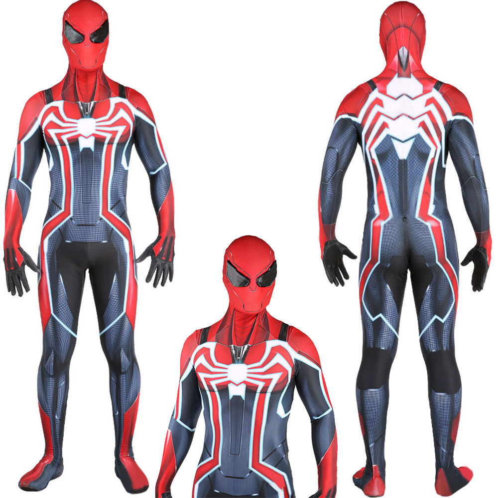 ps4 velocity spider man jumpsuits cosplay costume kids adult halloween bodysuit 1