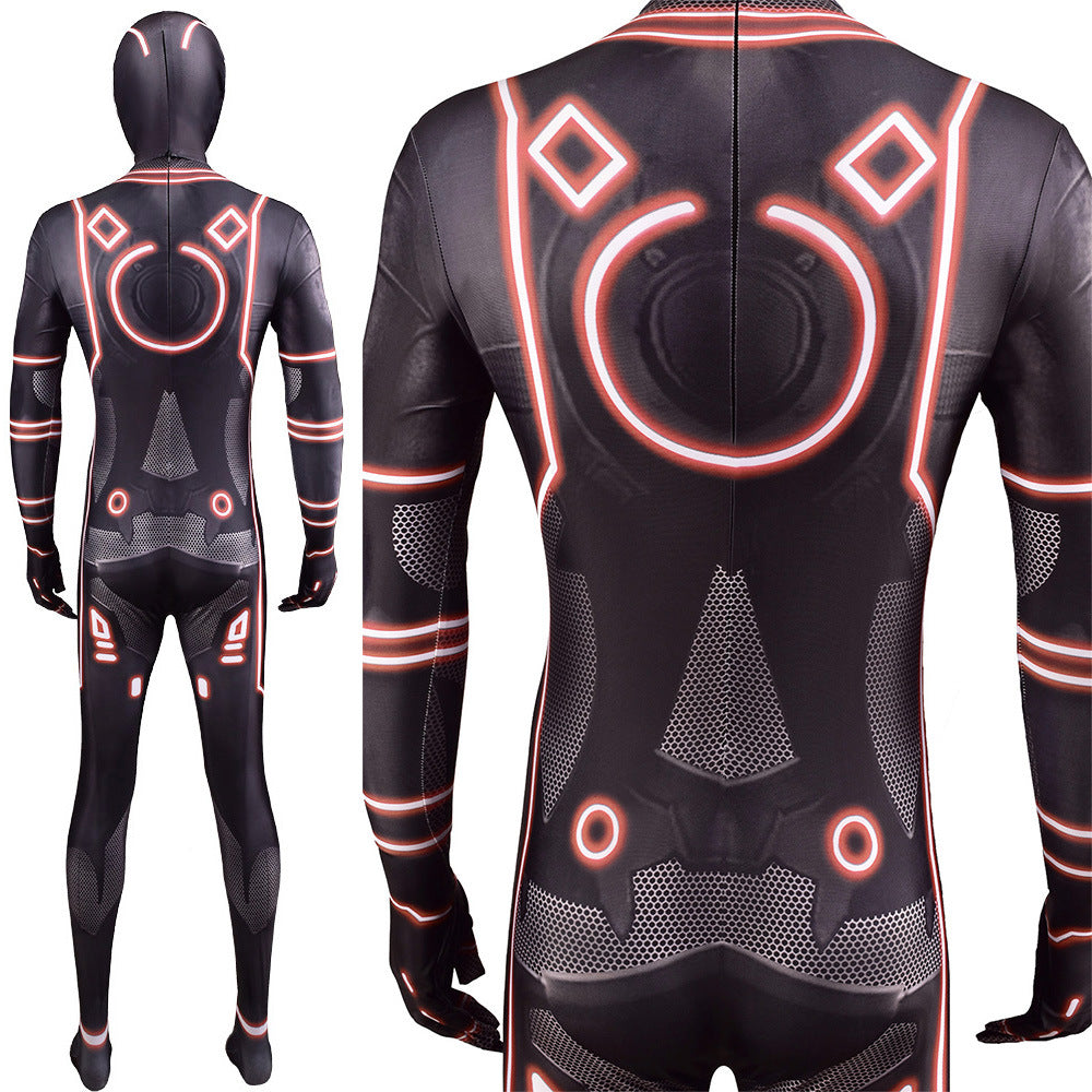 deadpool tron jumpsuits cosplay costume kids adult halloween bodysuit