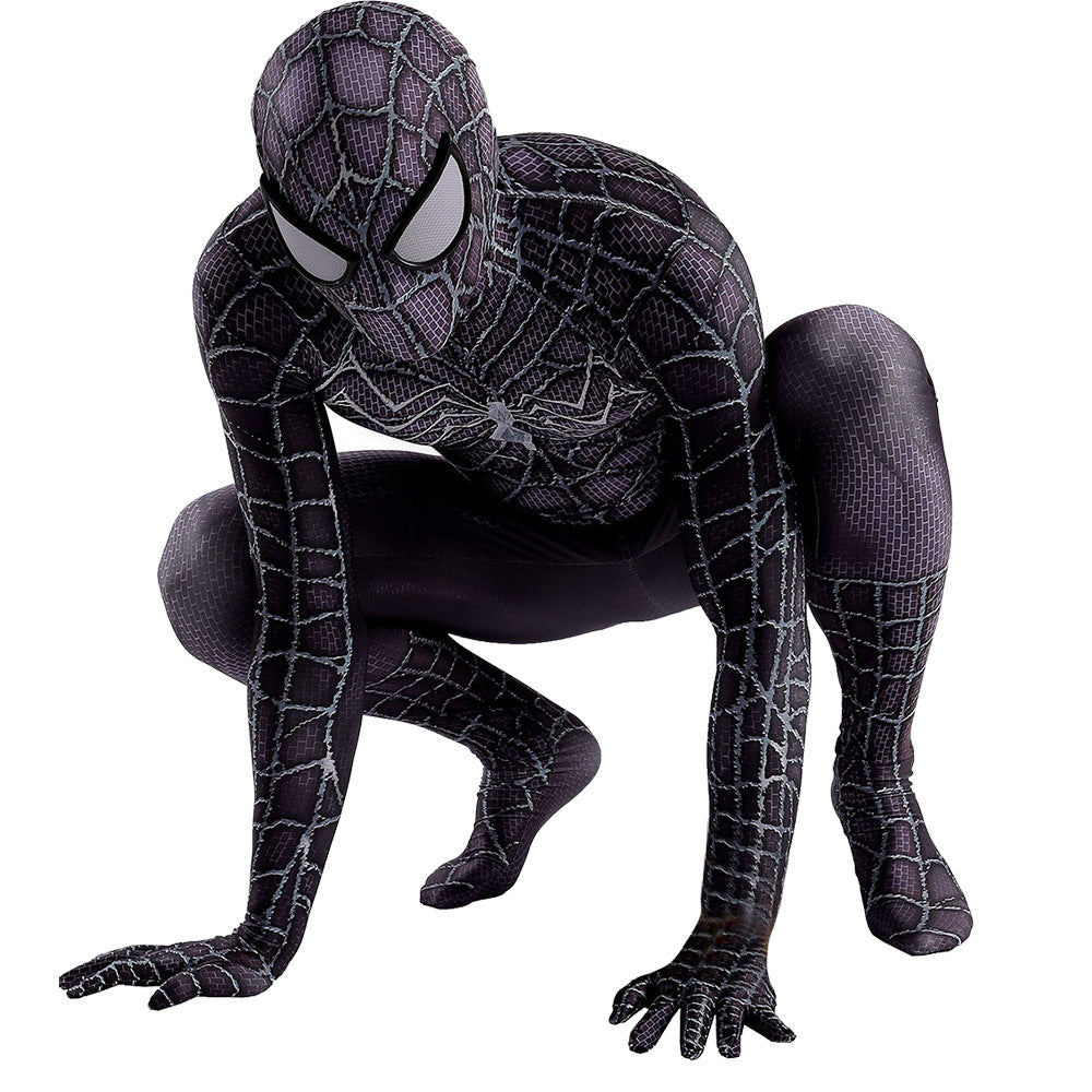 black venom symbiote spider man jumpsuits costume kids adult halloween bodysuit 1