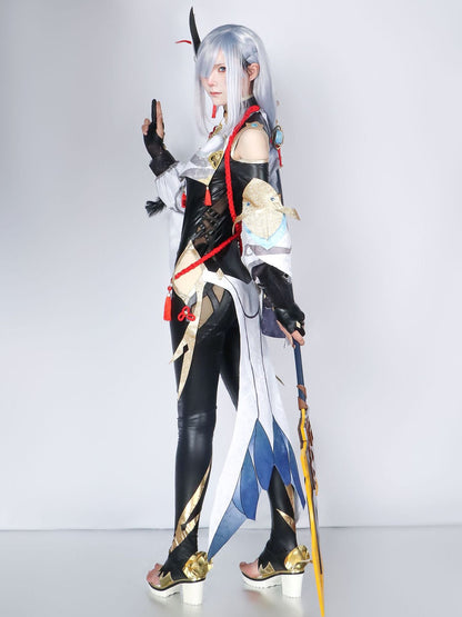 Genshin Impact Shenhe Bodysuit Full Set Cosplay Costume