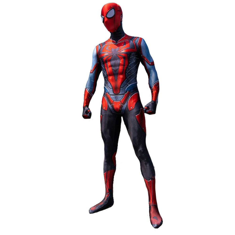 ps4 scarlet spider armor spider man jumpsuits costume kids adult halloween bodysuit