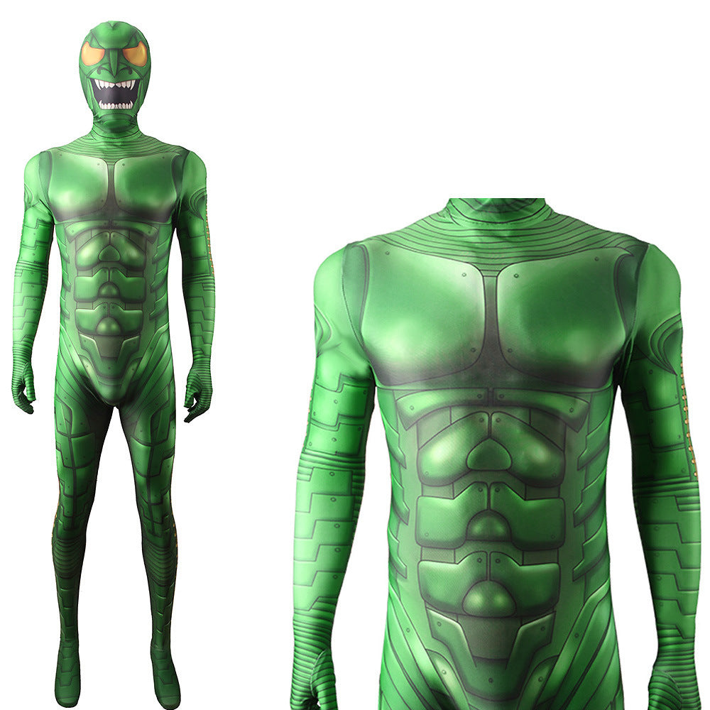 spider man no way home green goblin jumpsuits costume kids adult bodysuit
