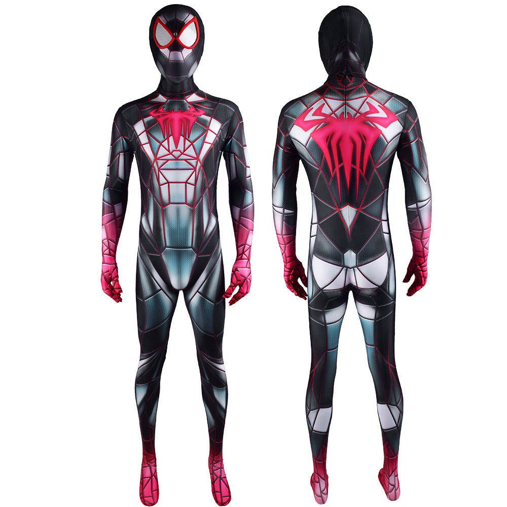 ps5 comics spider man miles morales jumpsuits costume kids adult halloween bodysuit