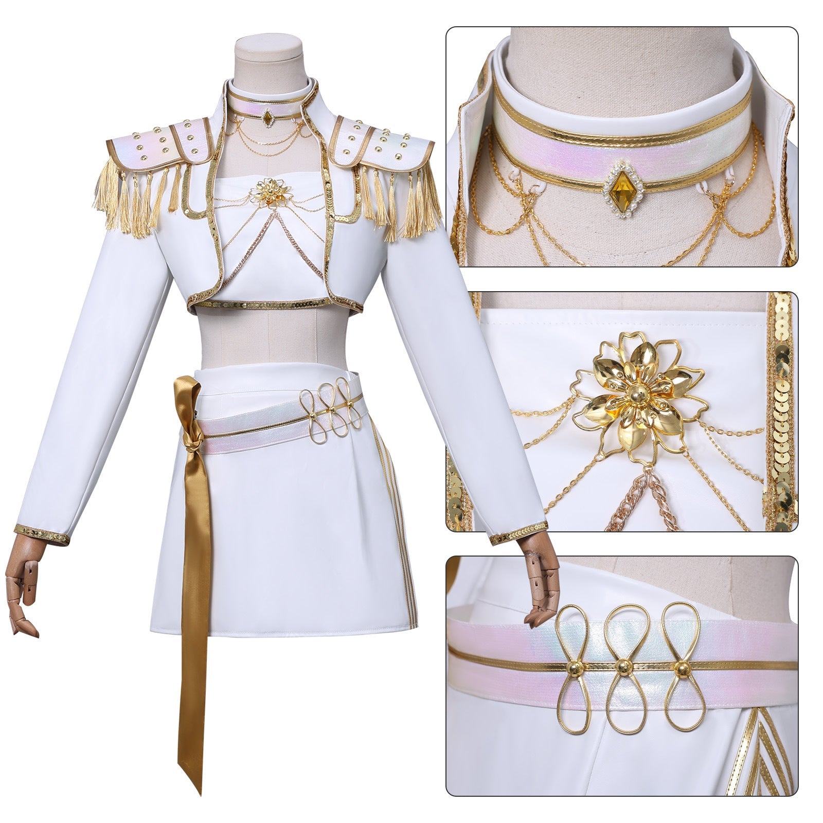 KPop Demon Hunters Mira White Outfit Adult Kids Cosplay Costumes