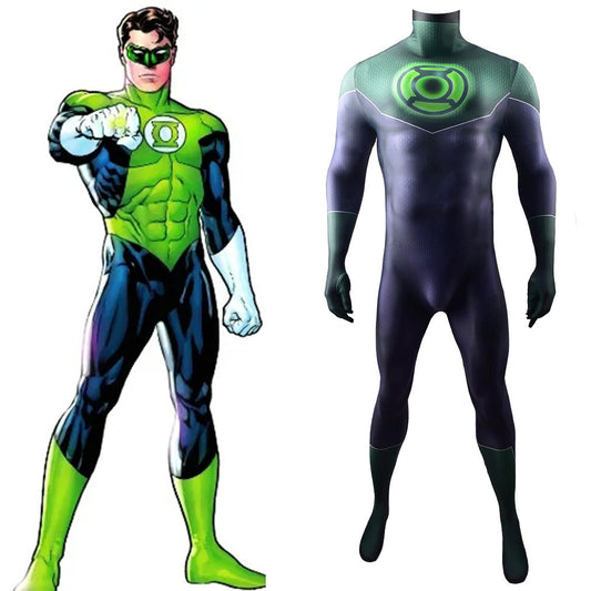 green lantern hero jumpsuits cosplay costume kids adult halloween bodysuit