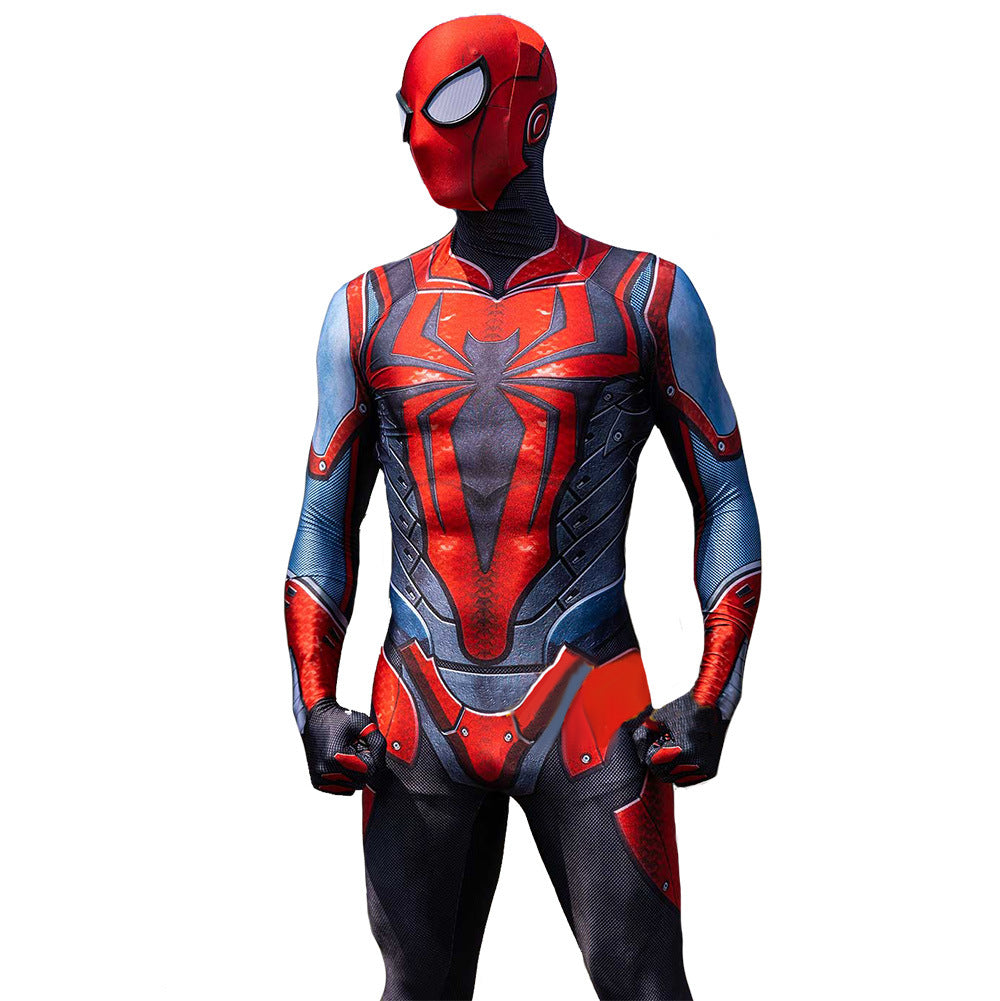 ps4 scarlet spider armor spider man jumpsuits costume kids adult halloween bodysuit