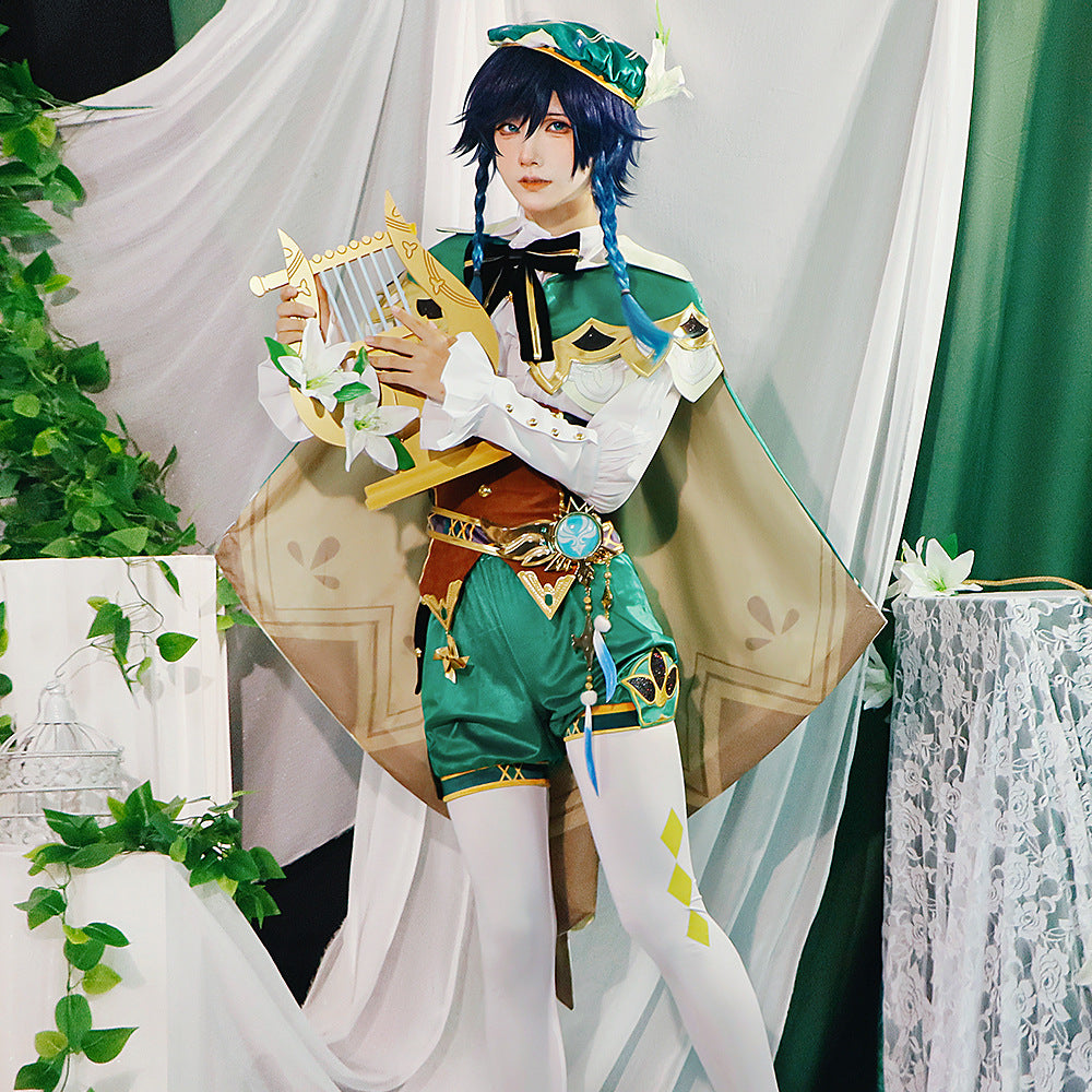 Genshin Impact Barbatos Venti High Level Full Set Cosplay Costumes