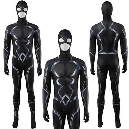 black bolt blackagar boltagon jumpsuits cosplay costume kids adult halloween bodysuit