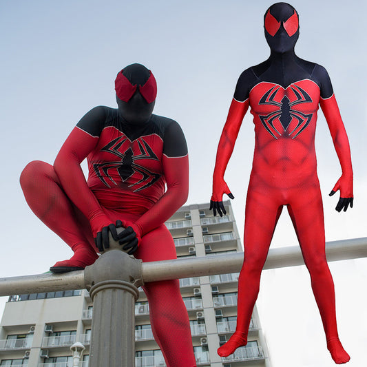 scarlet kaine spider man jumpsuits cosplay costume kids adult halloween bodysuit