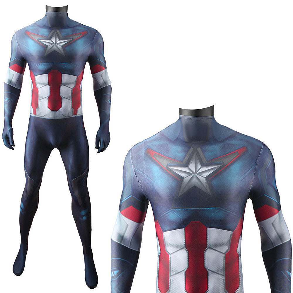 avengers captain america jumpsuits cosplay costume kids adult halloween bodysuit