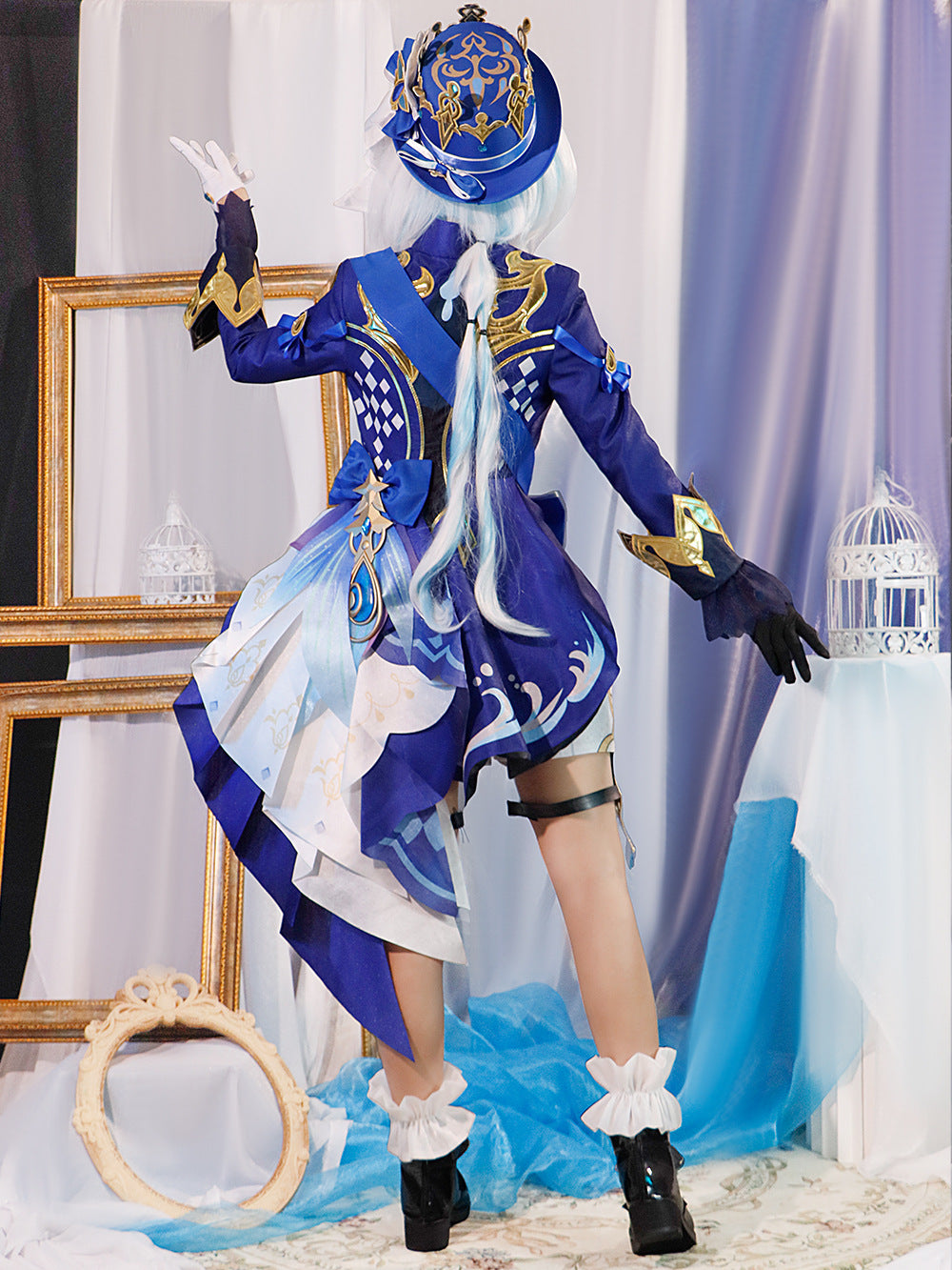 Genshin Impact White Furina Focalors Full Set Cosplay Costume