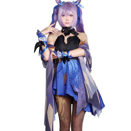 Genshin Impact Keqing Adult Full Set Cosplay Costume