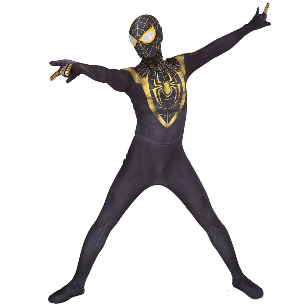 ps5 miles morales spider mans uptown pride suit jumpsuits kids adult halloween bodysuit