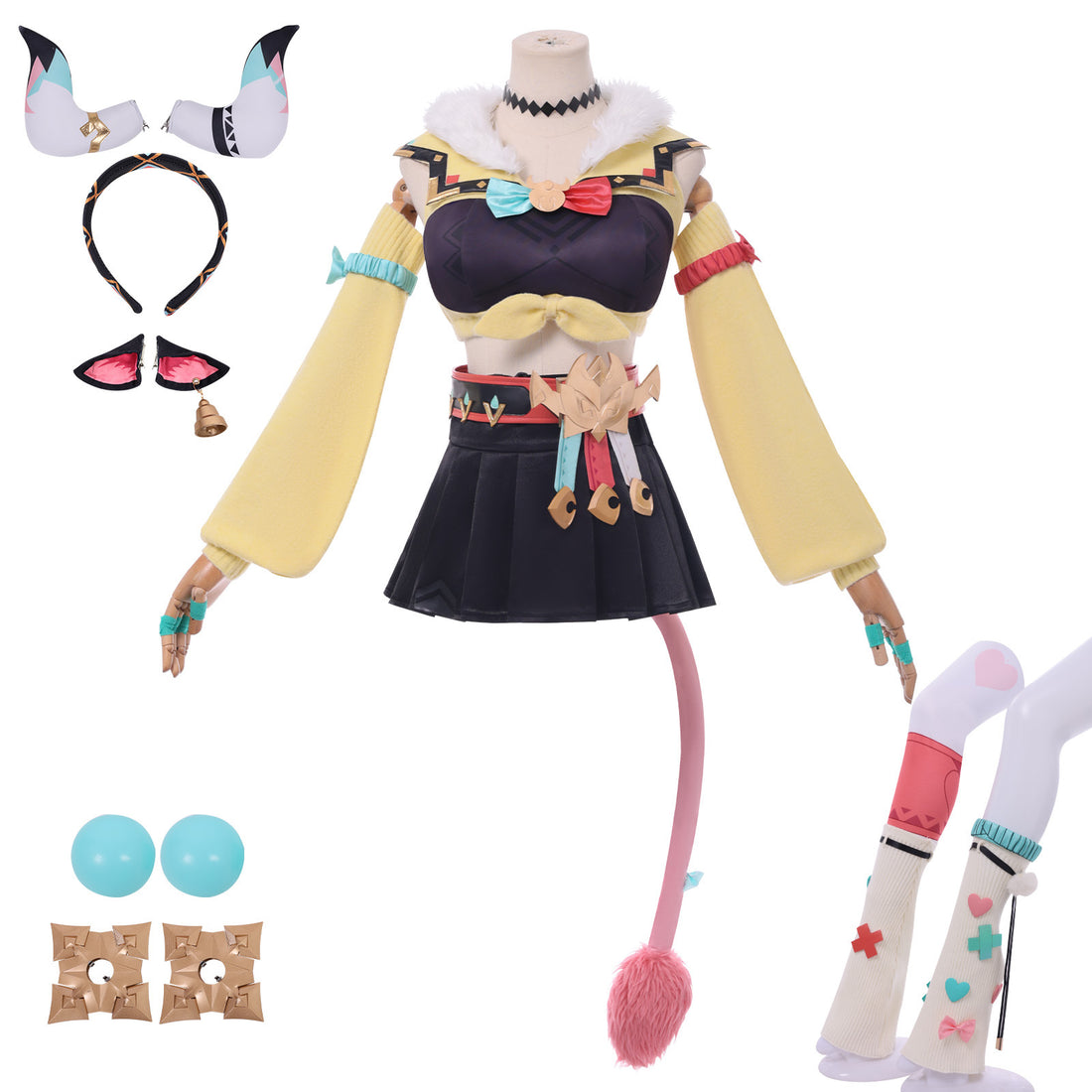 Genshin Impact Varesa Shirt Skirt Tail Fullset Cosplay Costumes