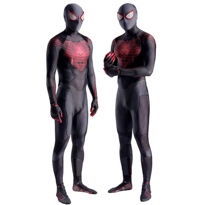 spider man ps5 miles morales variant suit jumpsuits kids adult halloween bodysuit