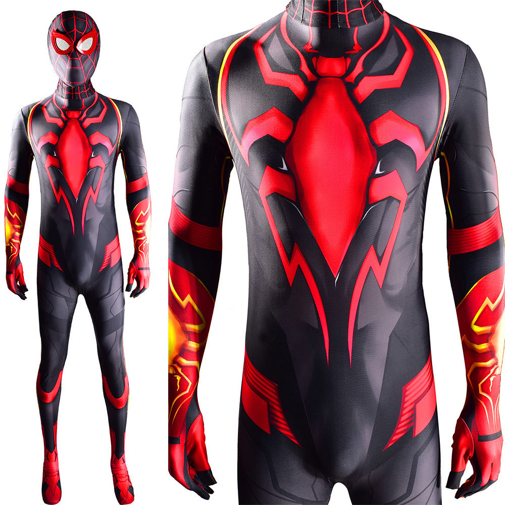 miles morales kamen rider spider man jumpsuits costume kids adult bodysuit