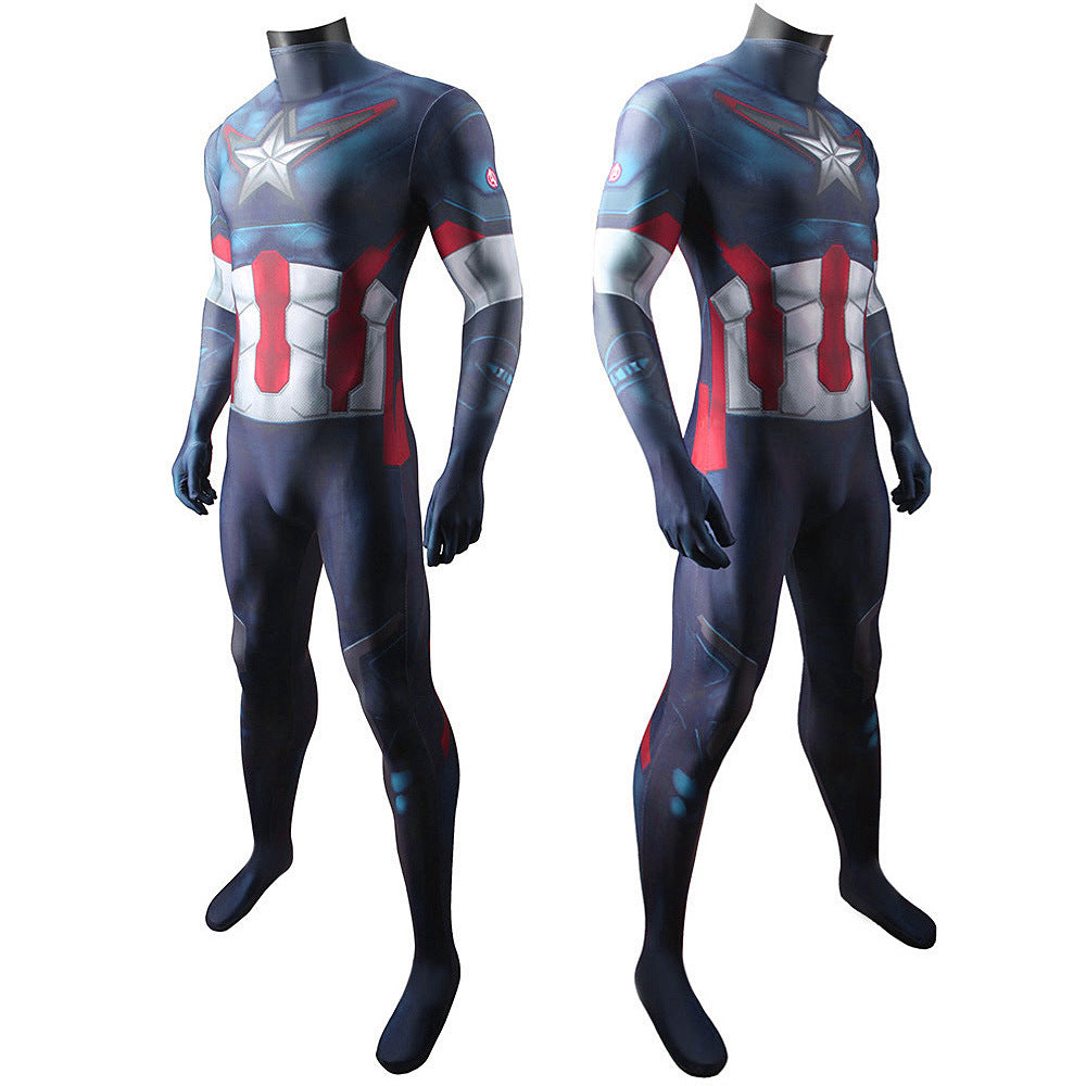 avengers captain america jumpsuits cosplay costume kids adult halloween bodysuit