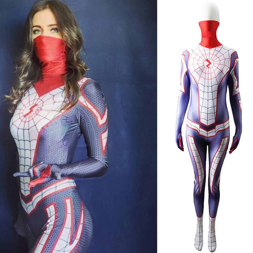 cindy moon silk spider woman spider man jumpsuits kids adult halloween bodysuit