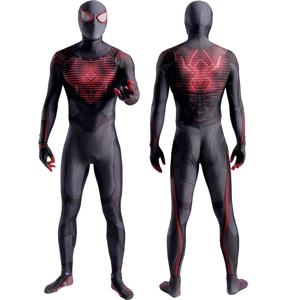 spider man ps5 miles morales variant suit jumpsuits kids adult halloween bodysuit